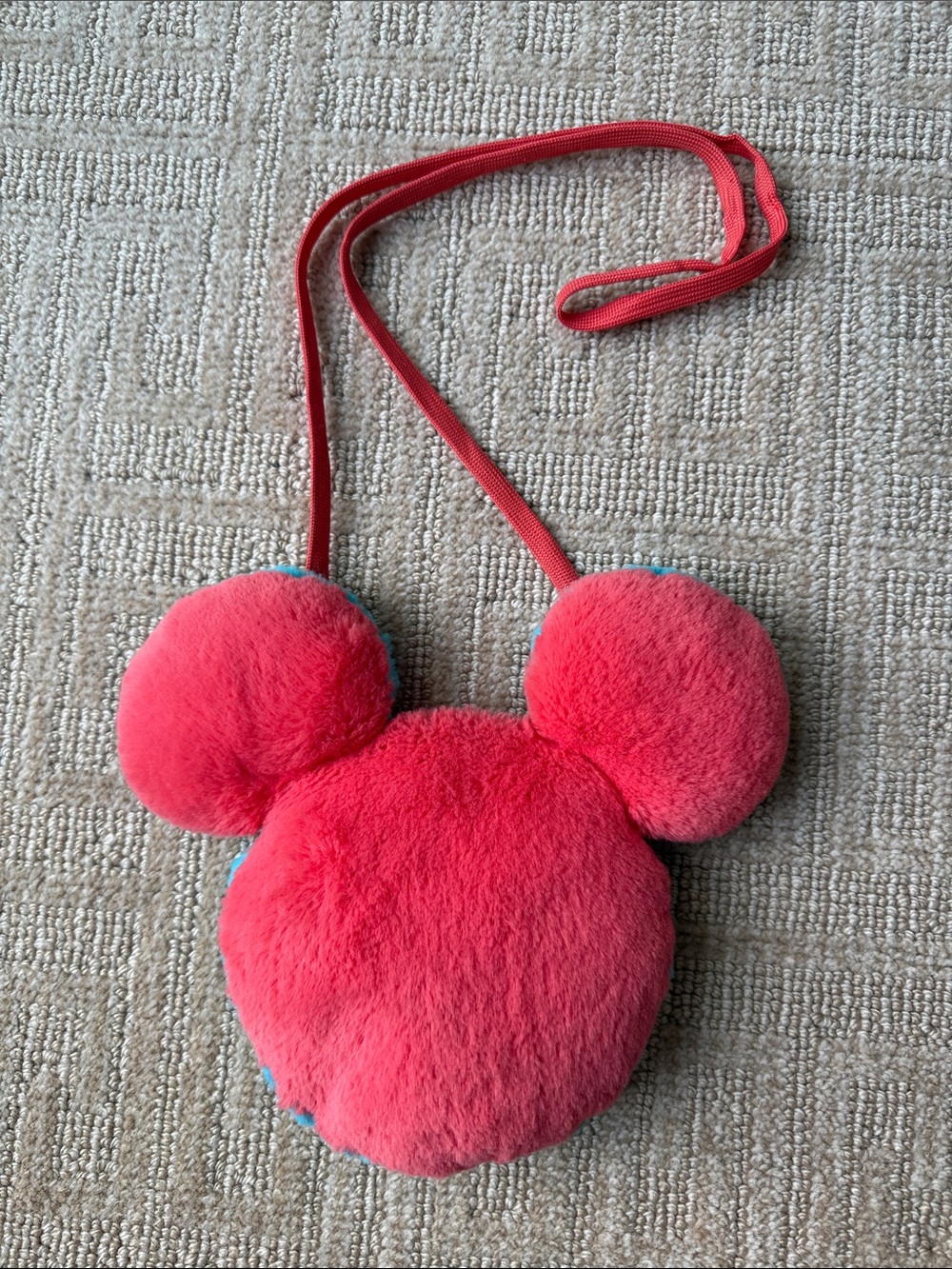 Disney Plush Mickey Mouse Ear Crossbody Bag